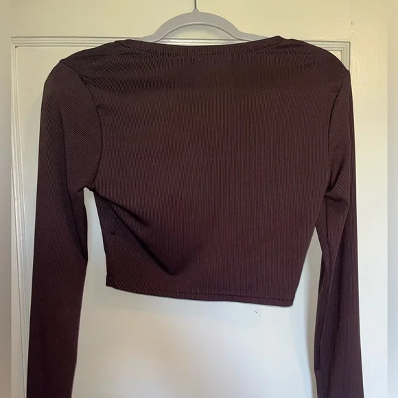 SHEIN Brown Scoop Neck Shirt - Picture 4 of 5
